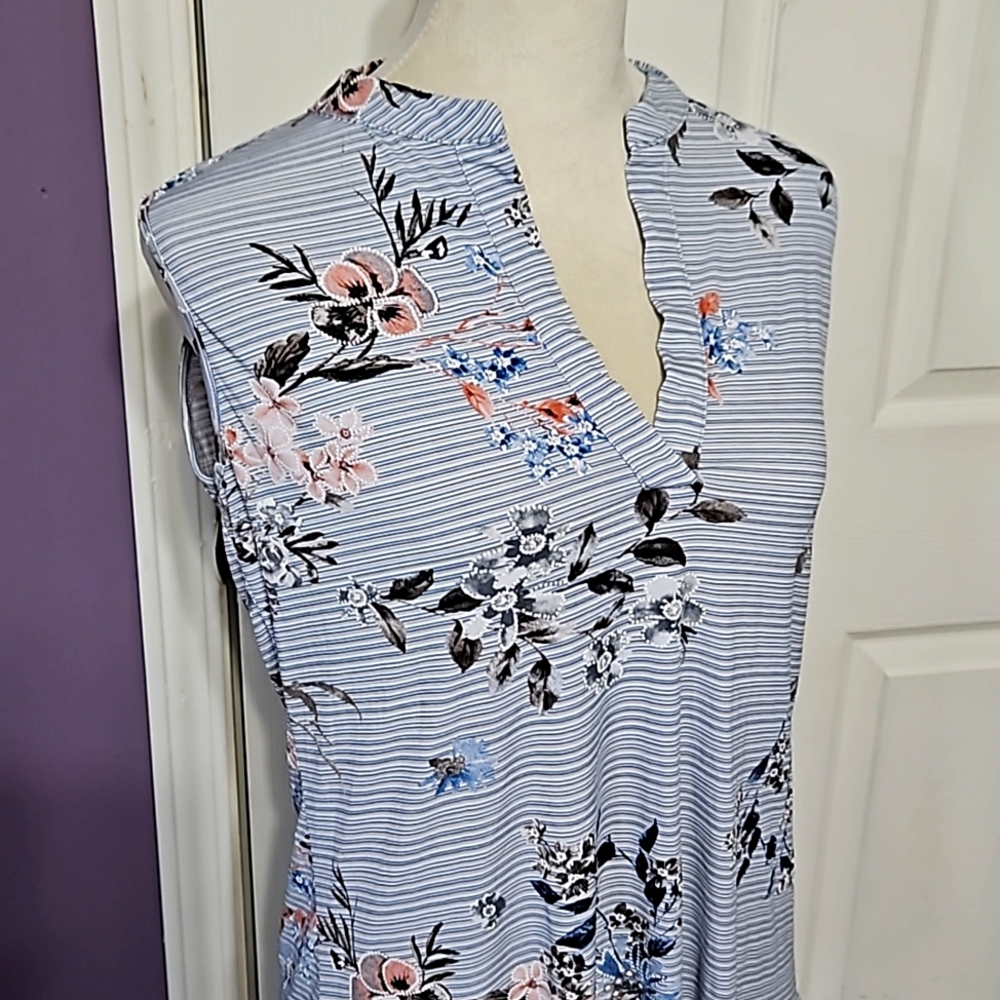 Blue Floral Tunic